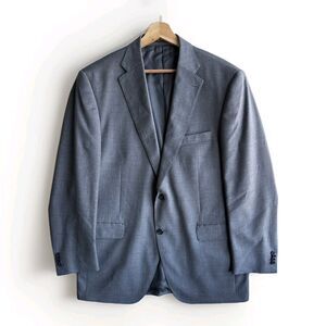 Peter Millar Sport Coat Single Breasted Blazer 100% Wool Gray Men's Size 42Reg